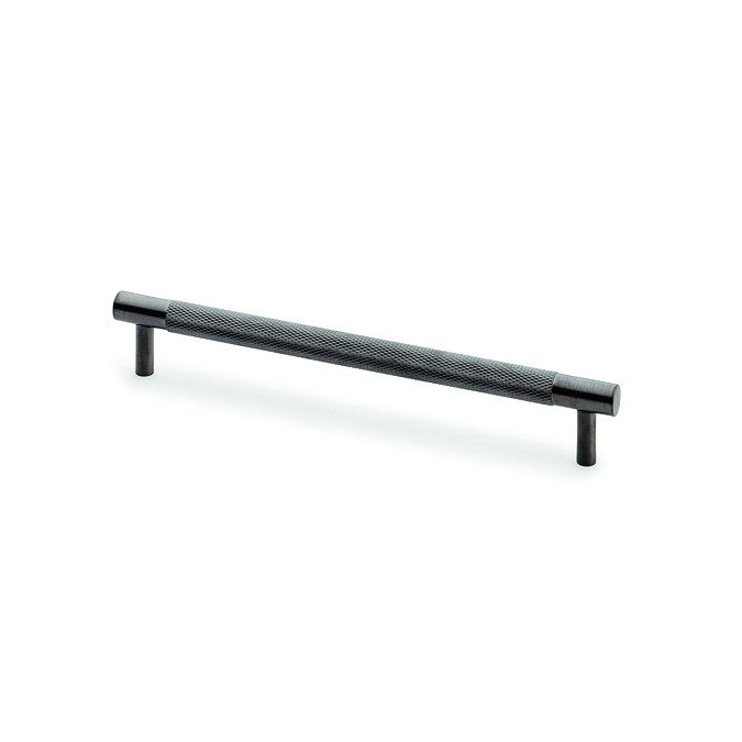 cut out of dark bronze 192mm bar cabinet handle