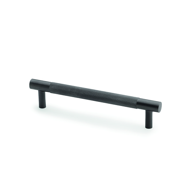 cut out of dark bronze bar cabinet handle