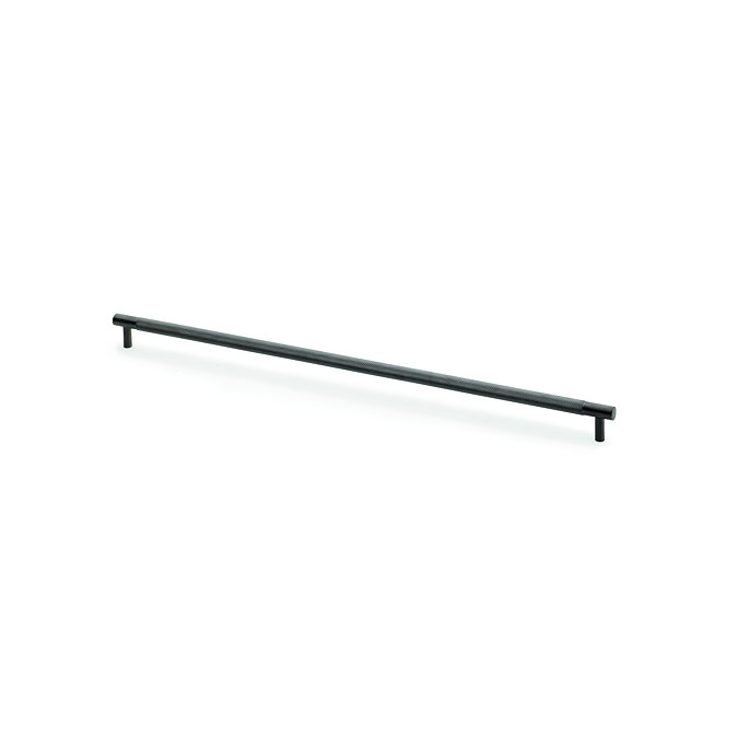 cut out of dark bronze 448mm bar cabinet handle