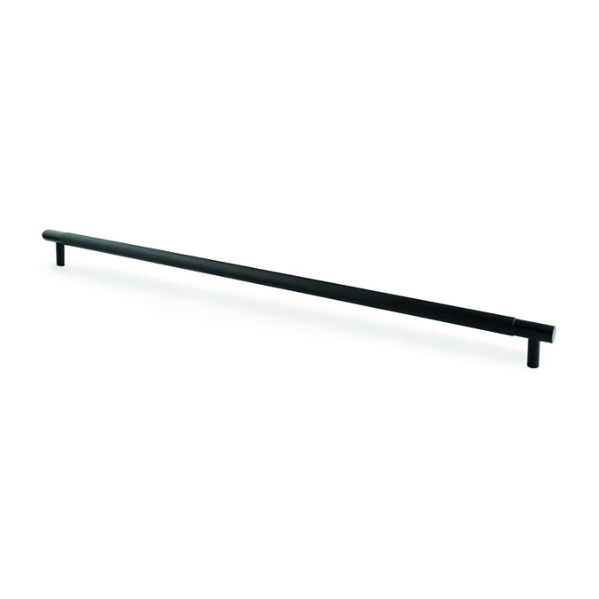 cut out of matt black 448mm cabinet pull handle