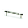 cut out of 96mm polished nickel knurled bar cabinet handle