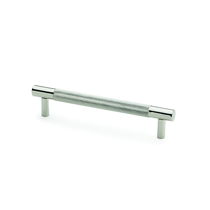 cut out of 128mm polished nickel bar cabinet handle