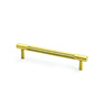 cut out of 128mm satin brass bar cabinet handle