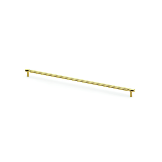 cut out of 448mm satin brass bar cabinet handle