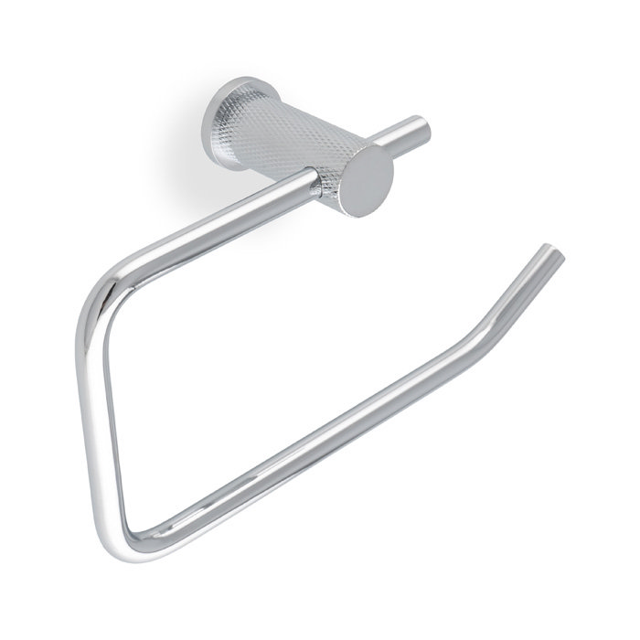 Polished Chrome knurled toilet roll holder