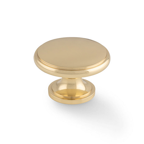 Isen Polished Brass plain cabinet knob