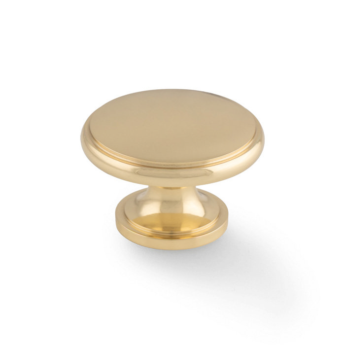 Isen Polished Brass plain cabinet knob