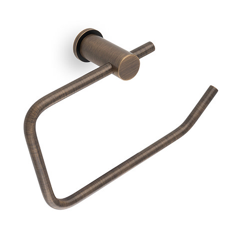 Antique brass plain toilet roll holder