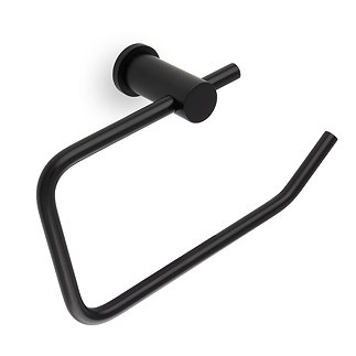Matt black plain toilet roll holder