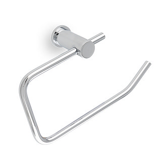 Polished chrome plain toilet roll holder