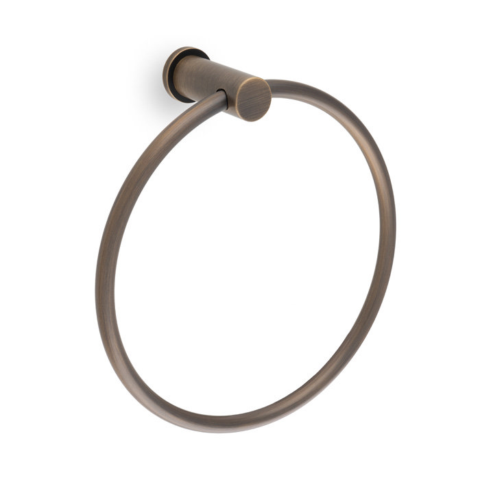 Antique brass plain towel ring