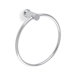 Polished chrome plain towel ring
