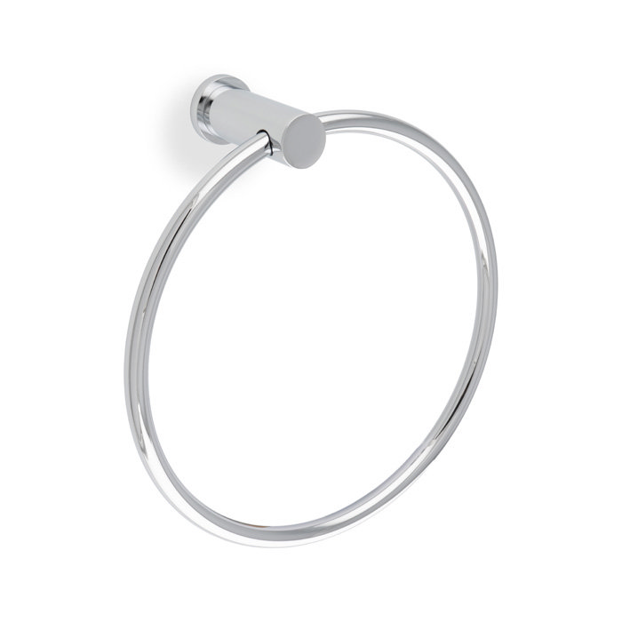 Polished chrome plain towel ring