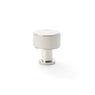 Isen Polished Nickel reeded cabinet knob image