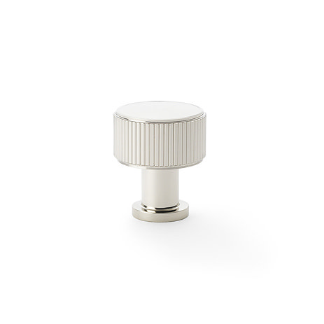 Isen Polished Nickel reeded cabinet knob image