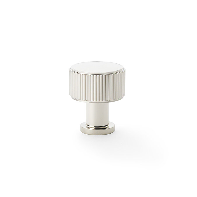 Isen Polished Nickel reeded cabinet knob image