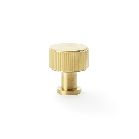Isen Reeded Satin Brass cabinet knob
