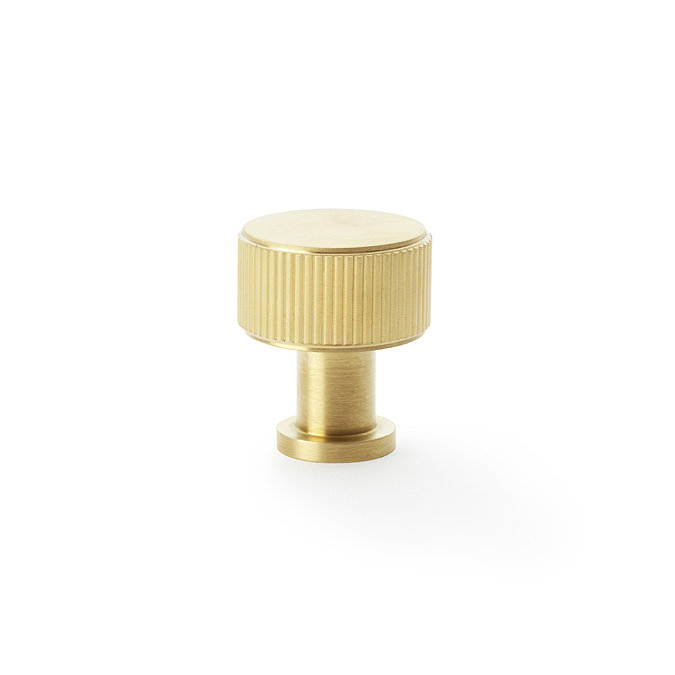 Isen Reeded Satin Brass cabinet knob