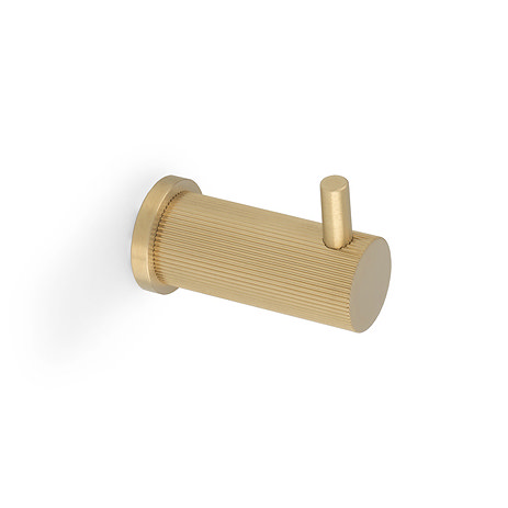 Isen Collection satin brass reeded coat hook