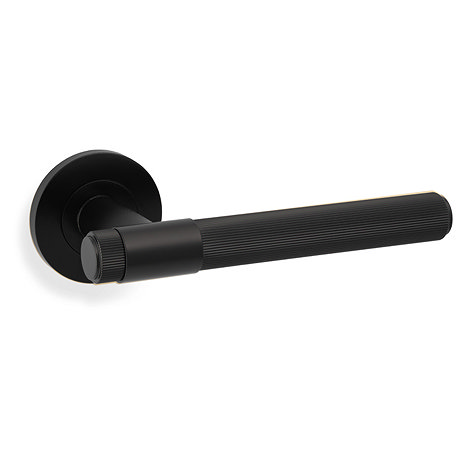 Isen Reeded Model II black door handle image