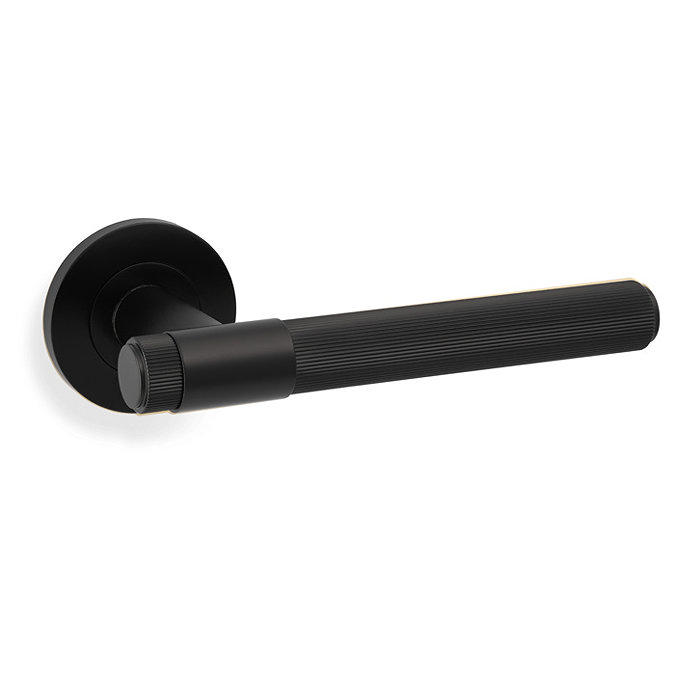 Isen Reeded Model II black door handle image