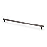 cut out of 448mm dark bronze reeded bar cabinet handle