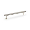 cut out of 160mm polished nickel reeded bar cabinet handle