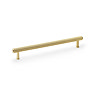 cut out of 224mm satin brass reeded bar cabinet handle