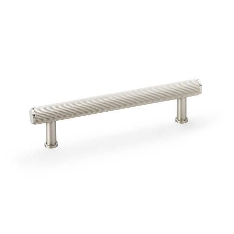 cut out of 128mm satin nickel reeded bar cabinet handle