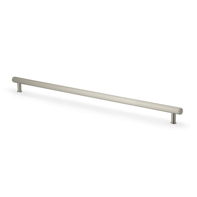cut out of 448mm satin nickel reeded bar cabinet handle
