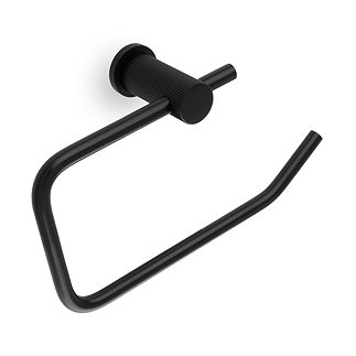 Black reeded toilet roll holder