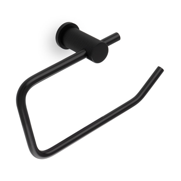 Black reeded toilet roll holder