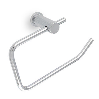 Polished chrome reeded toilet roll holder