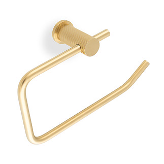 Satin brass reeded toilet roll holder
