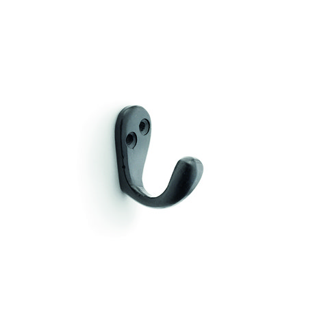 isen collection epoxy black single robe hook image