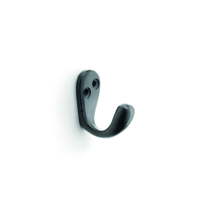 isen collection epoxy black single robe hook image