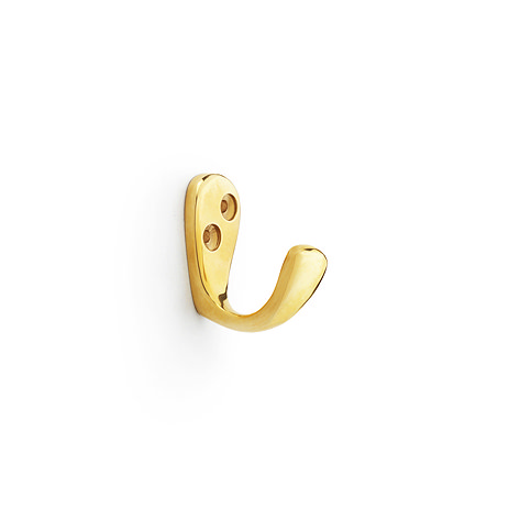 isen collection polished brass single robe hook image