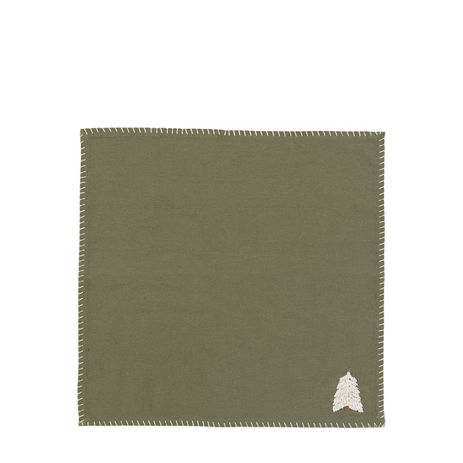 Willow Set of 4 Embroidered Tree Napkins