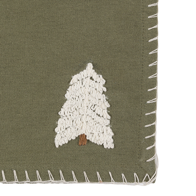 Willow Set of 4 Embroidered Tree Napkins