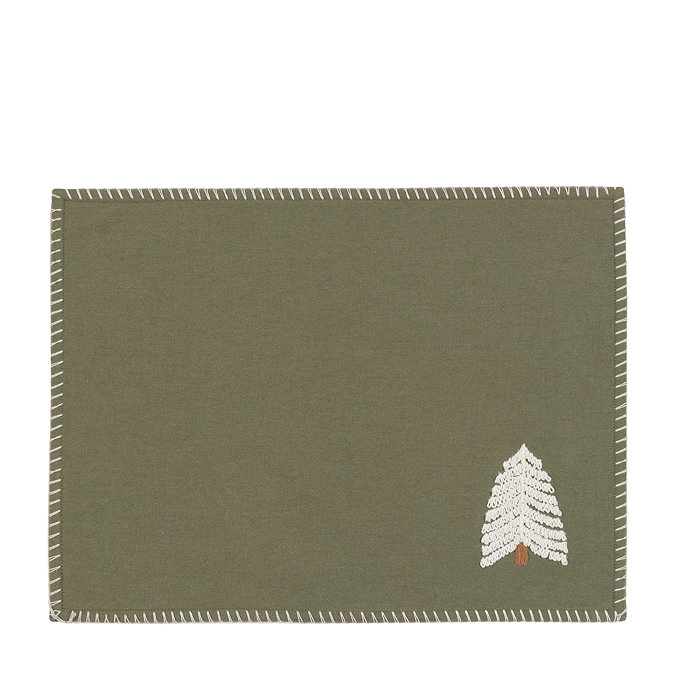 Willow Set of 4 Embroidered Tree Placemats