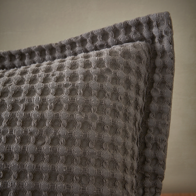 jaipur waffle grey cushion image