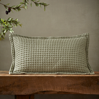 jaipur waffle cushion in sage image
