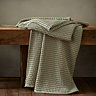 jaipur waffle cotton throw in sage image 