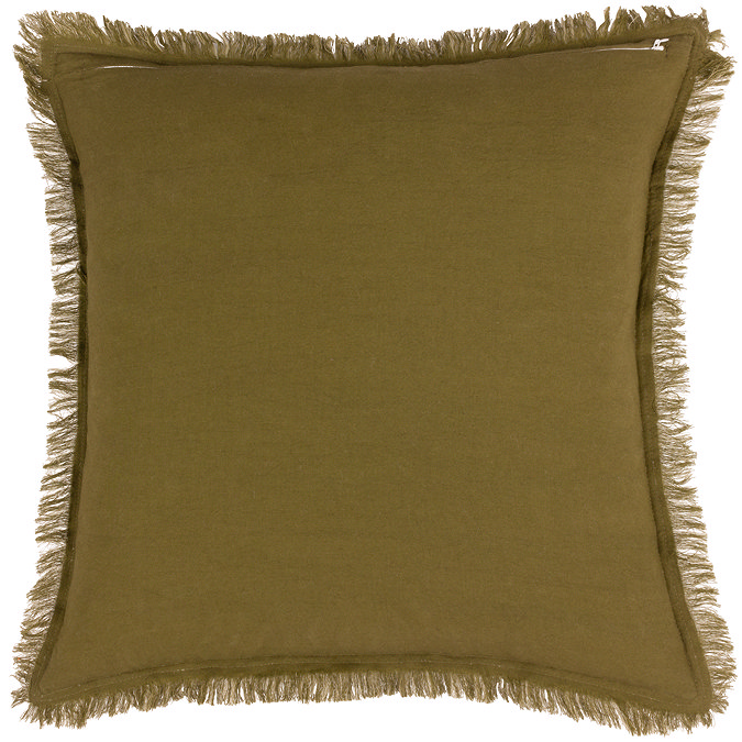 Jaye Feather Cushion in moss back image 3