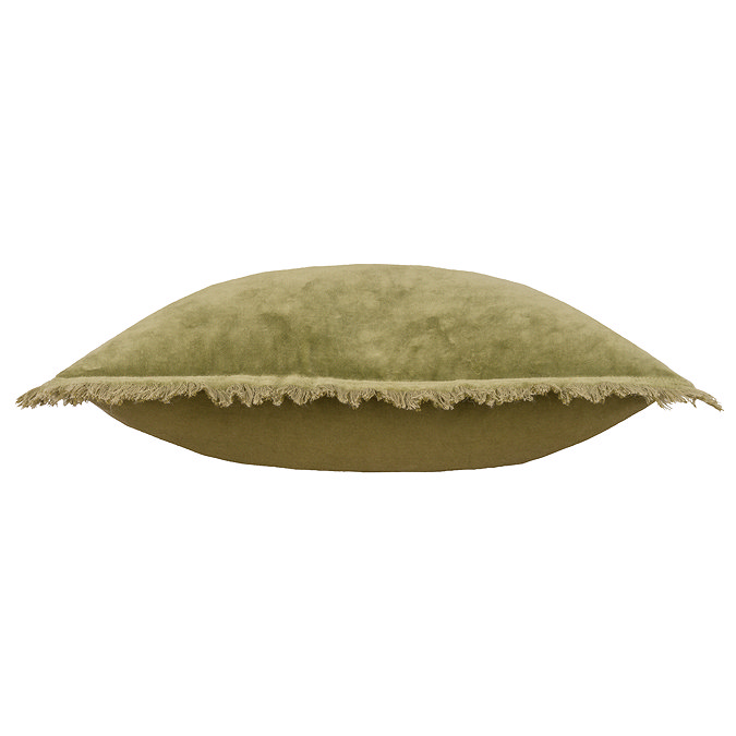 Jaye Feather Cushion in moss side image 4