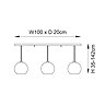 Jerome 3 light linear pendant