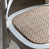 Jesper bar stool pair white and rattan