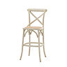 Jesper bar stool pair white and rattan