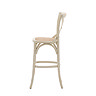 Jesper bar stool pair white and rattan