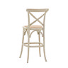 Jesper bar stool pair white and rattan